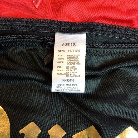 Lady Princess Intimates 3 Pack Queen Lace Back Briefs Panties Size 1X - Picture 5 of 5